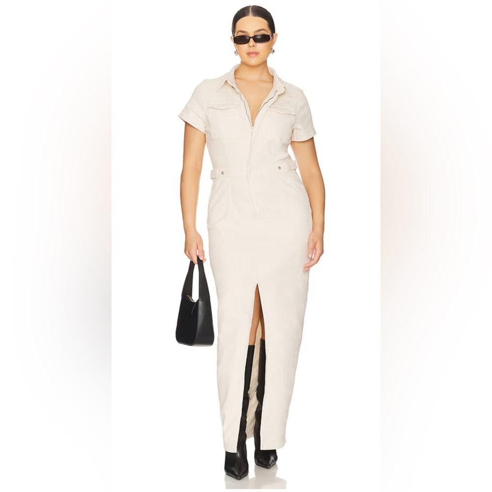 New Good American Fit For Success Maxi Dress – Size 3XL – Color Beige